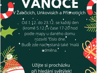 Rozsviťme Vánoce v Žabčicích, Unkovicích a Přísnoticích