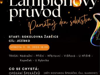 Lampionový průvod Žabčice 2025  - Památný den sokolstva